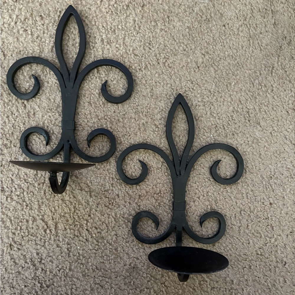 Black cast iron candle  Set